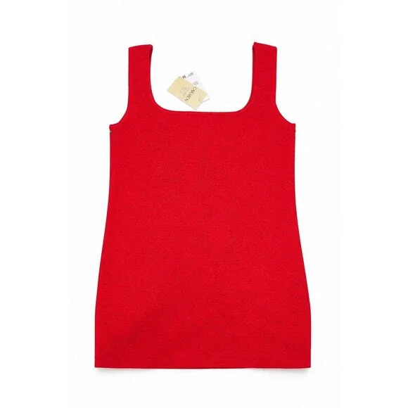 Carmen Marc Valvo Red Star Embellised Tank-Small- NWT $58 retail - Picture 2 of 8